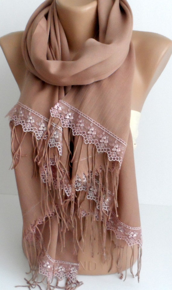 Pashmina With French Lace Scarfs Bridesmaid Pashmina Shawl Women