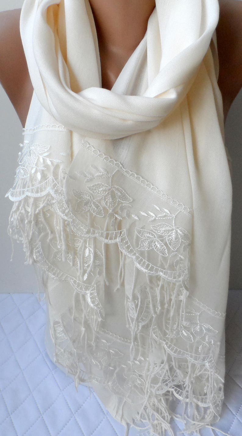 Wedding Shawls Ivory Pashmina Shawls Cream French Lace Dainty Etsy UK