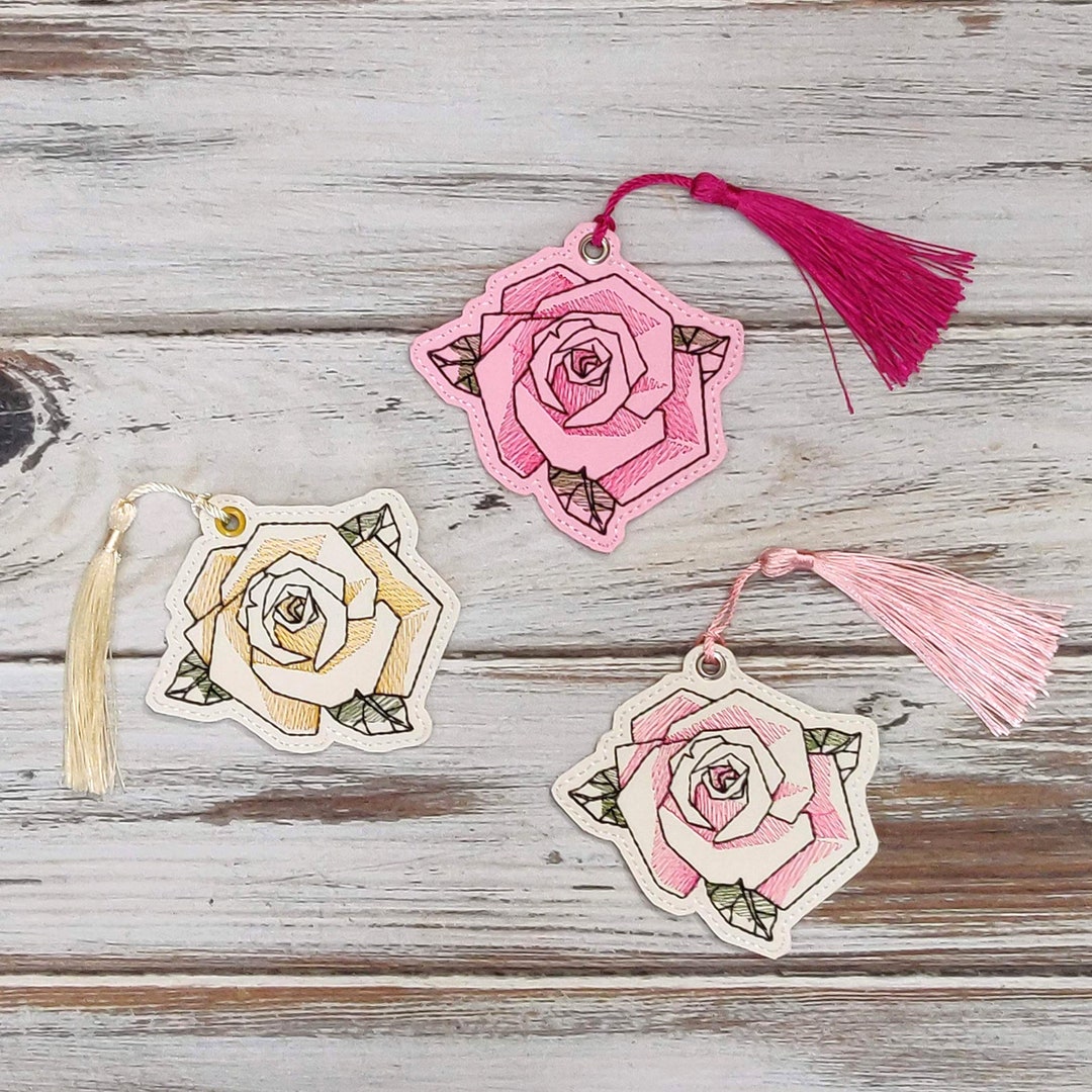 Rose Bookmark Gift Tag Ornament for Mom Gardener Gift Etsy