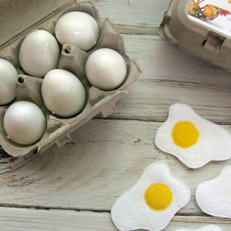 Pretend Eggs Play Food Crackable Eggs Felt Food Breakfast Etsy