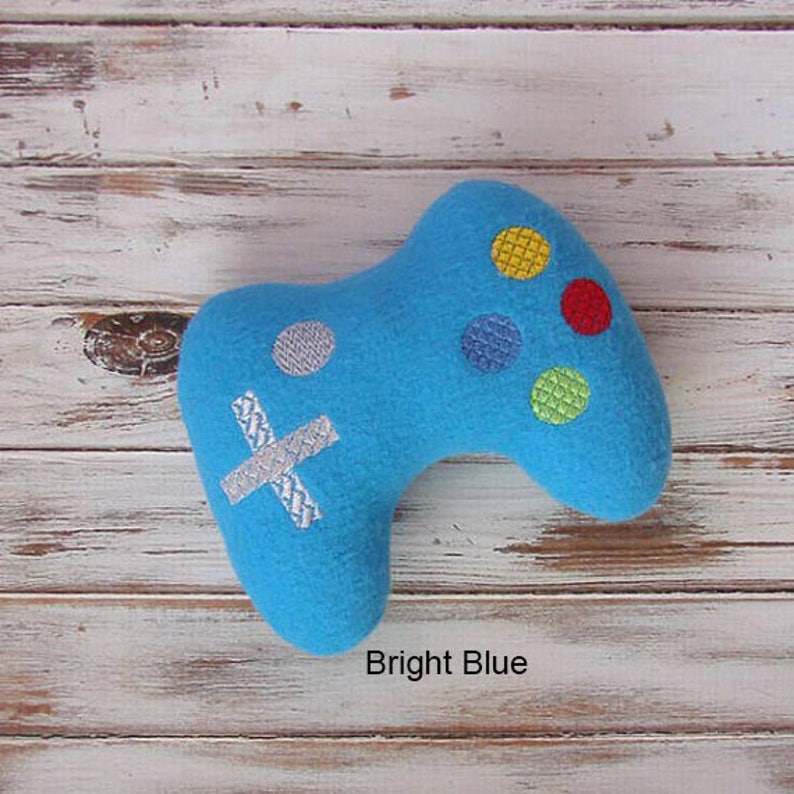 Nerdy Baby, Geek, Game Controller, Geeky, New Baby Gift, Fleece, Stuffed Toy, Bright Blue