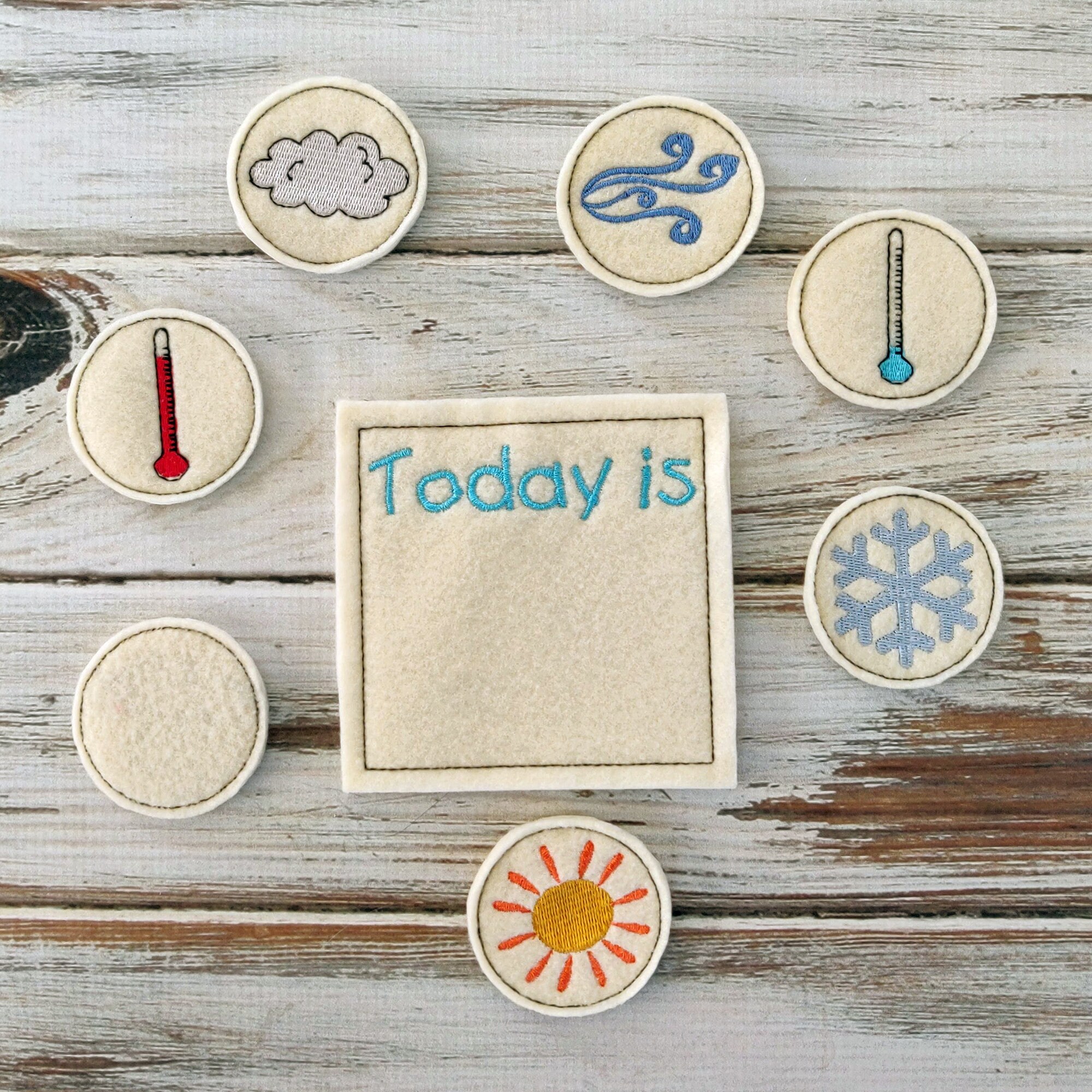 Kids Weather Chart Educational Toy Preschool Montessori Etsy