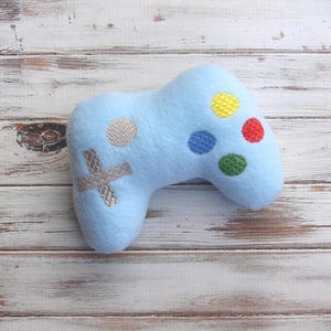 Nerdy Baby, Geek, Game Controller, Geeky, New Baby Gift, Fleece, Stuffed Toy, Pastel Blue