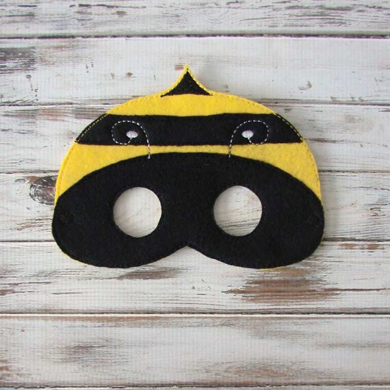 Bumble Bee Mask Honey Bee Bug Mask Kids Felt Mask Etsy