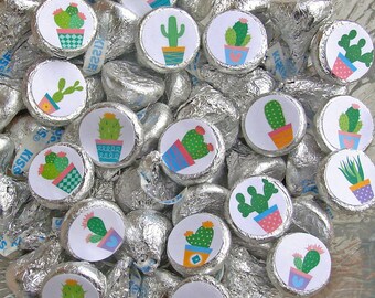 Cactus Party Kiss Stickers Candy Labels Printed Candy Stickers