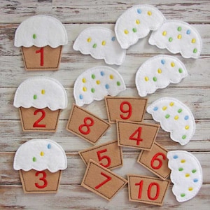 Counting Game Learning Numbers,  Educational Felt Toy, Toddler Preschool Games