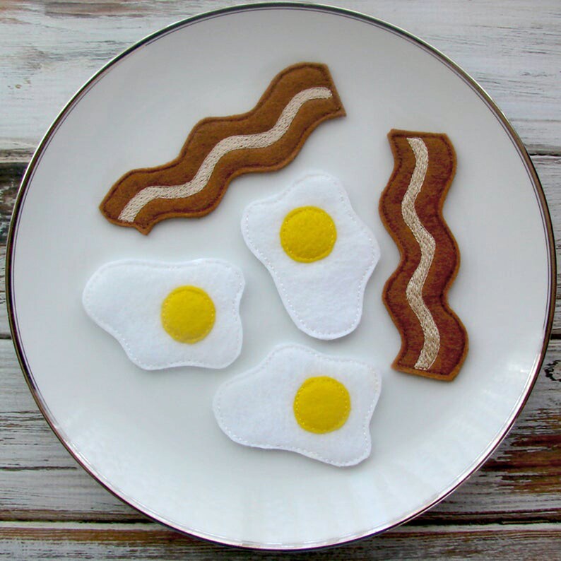 Pretend Eggs Play Food Crackable Eggs Felt Food Breakfast Etsy