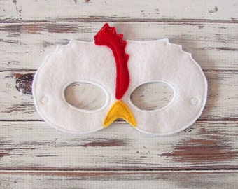 Chicken Mask, Barnyard Animal Party Mask - Pretend Dress Up Play, Halloween Costume