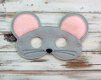 Mouse Animal Mask, Handmade Kids Pretend Play - Halloween Dress Up