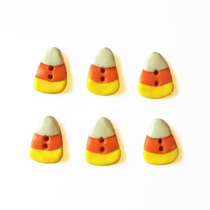 Candy Corn Buttons - Halloween Buttons - Sewing Buttons - Polymer Clay Buttons - Autumn Buttons - Cute Buttons -  Candy Buttons
