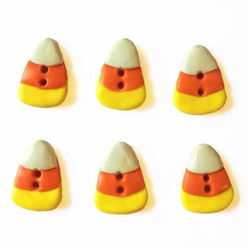 Candy Corn Buttons Halloween Buttons Sewing Buttons Etsy