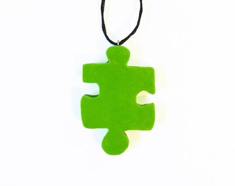 Puzzle Ornament - Puzzle Piece Ornament - Christmas Ornament - Jigsaw Puzzle Ornament - Polymer Clay