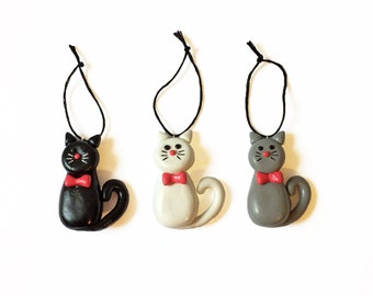 Cat Ornament - Christmas Ornament - Cat Gifts - Pet Ornament - Cat Lover - Gray Cat - Black Cat - White Cat - Animal Ornament