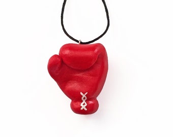 Boxing Glove Ornament - Fitness Ornament - Personal Trainer Gift - Kickboxing Ornament - Polymer Clay Ornament - Fitness Gift -