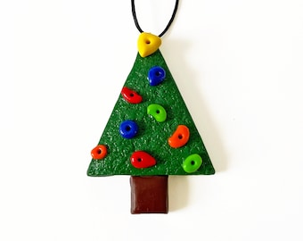 Rock Climbing Wall Christmas Tree Ornament - Rock Wall Ornament - Fitness Gift  - Indoor Rock Climbing  - Climbing Gym - Bouldering Ornament