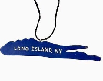 Long Island Ornament - Map Ornament - New York Ornament - Long Islander Gift - Christmas Ornament  - Polymer Clay Ornament