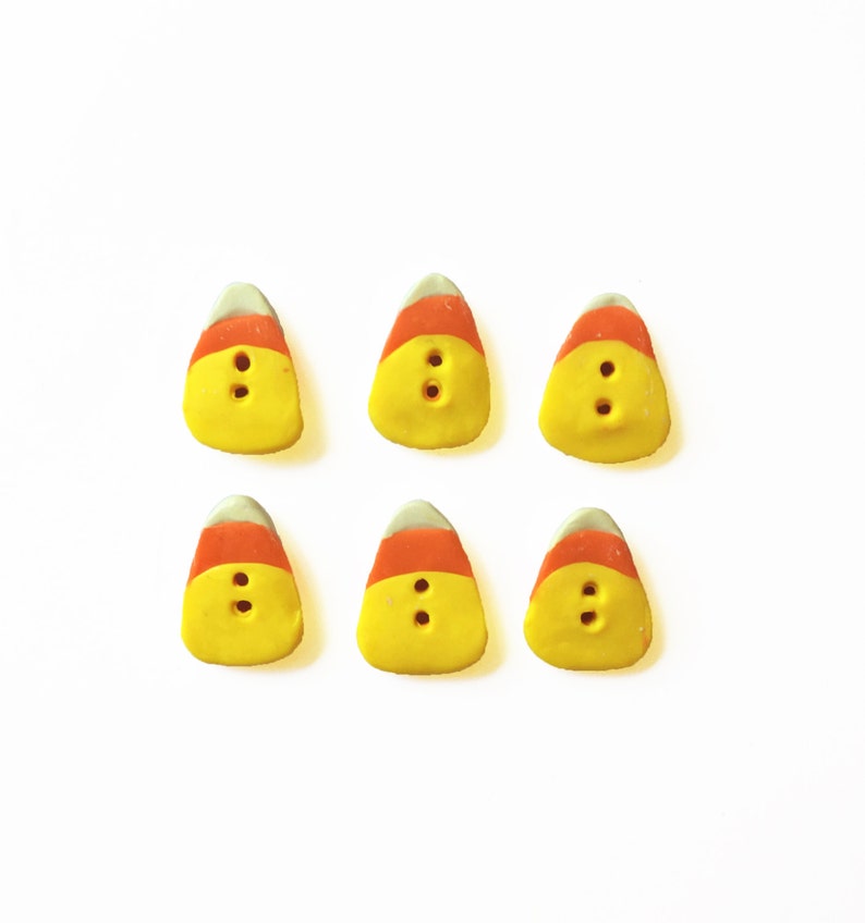 Candy Corn Buttons Halloween Buttons Sewing Buttons Polymer Clay Buttons Autumn Buttons Cute Buttons Candy Buttons image 3