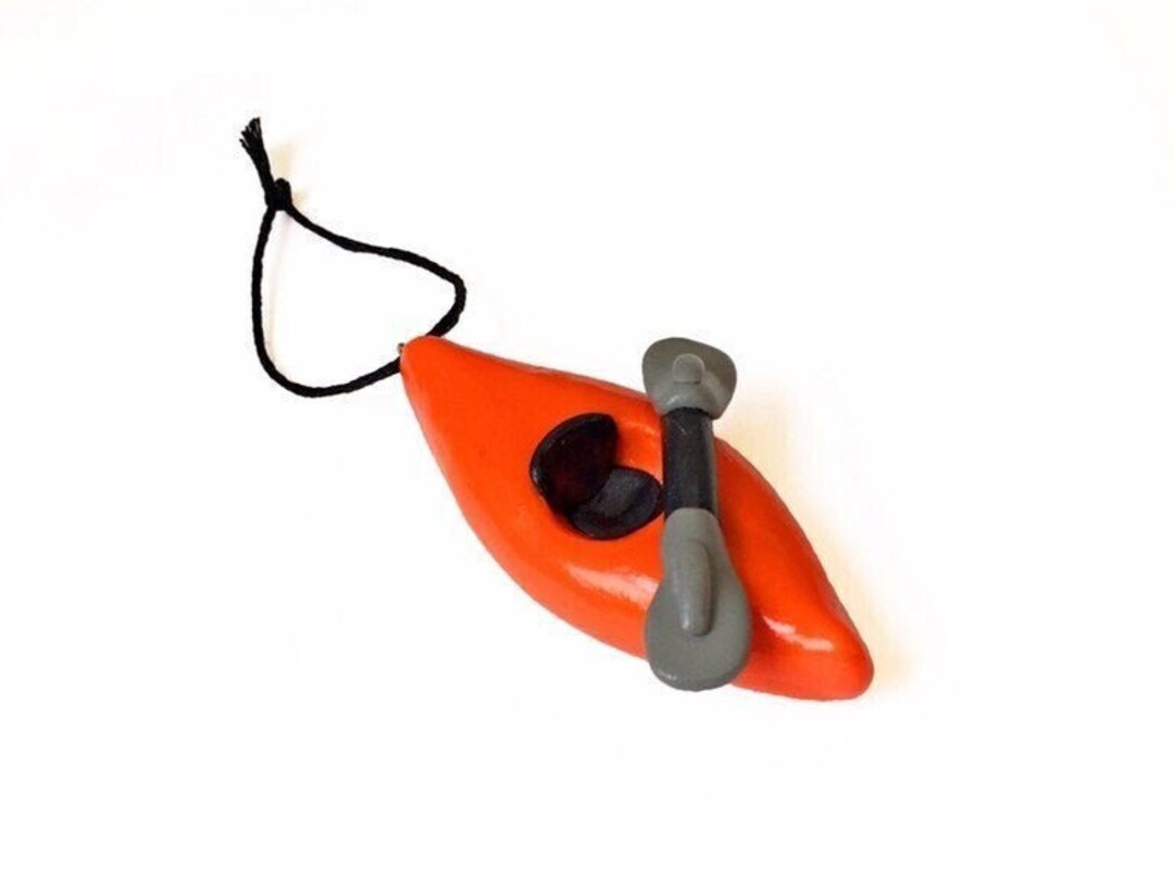 Kayak Ornament Boat Ornament Christmas Ornament Polymer Clay Kayaking ...