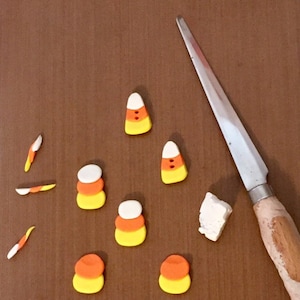 Candy Corn Buttons Halloween Buttons Sewing Buttons Polymer Clay Buttons Autumn Buttons Cute Buttons Candy Buttons image 4