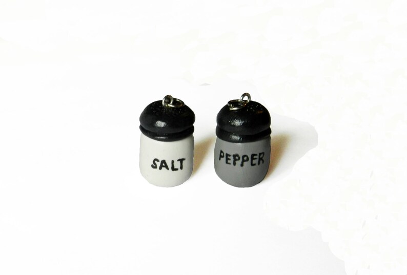 Salt and Pepper Charms Food Charm Polymer Clay Charm Etsy