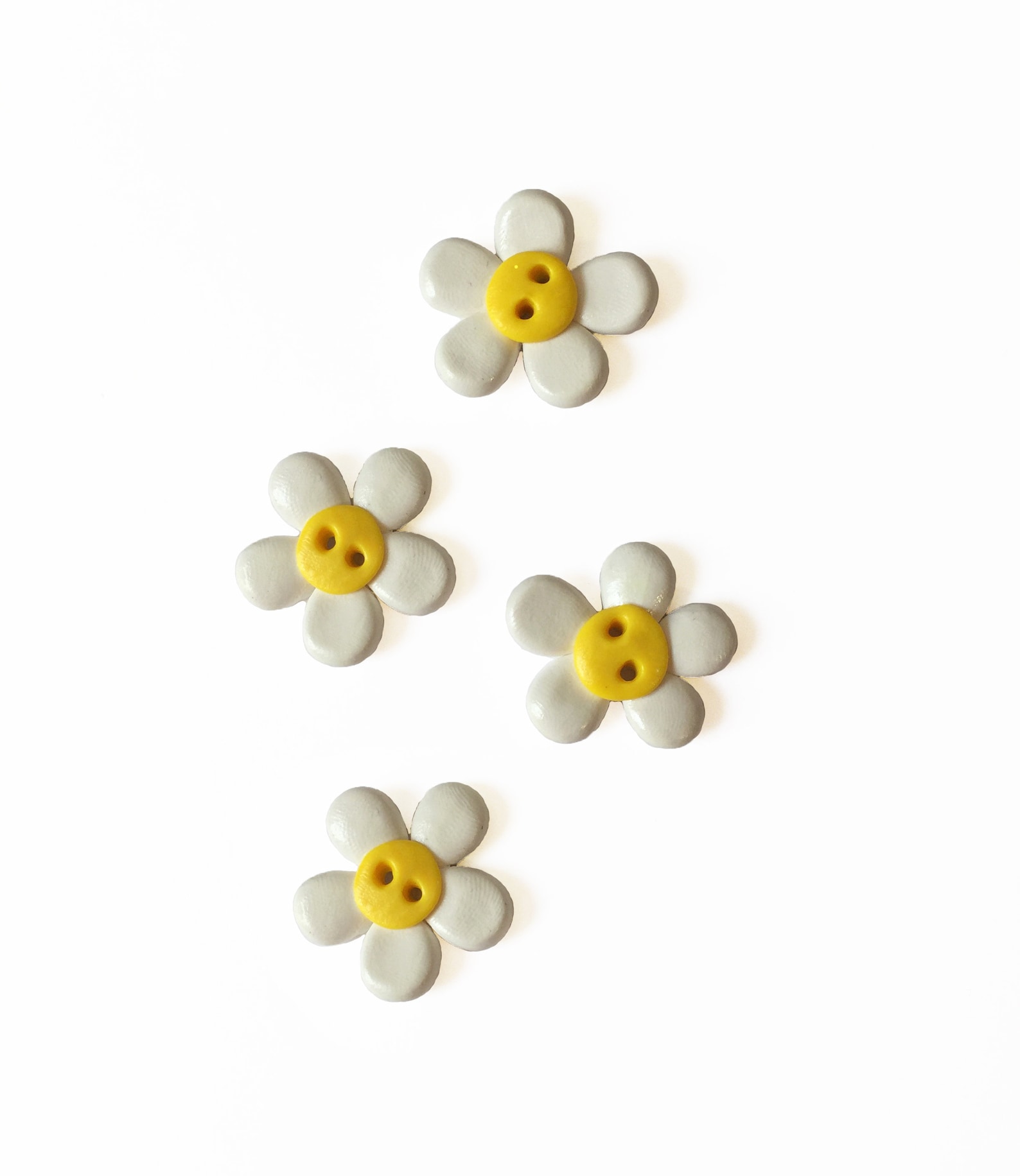 Small Spring Buttons Handmade Polymer Clay Daisy Buttons – Flower Sewing Craft Supplies - Etsy