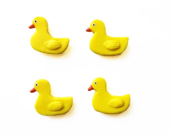 Rubber Duck Magnets - Yellow Duck Magnets - Polymer Clay Magnets - Kitchen Magnets - Small Magnet - Fridge Magnet - Farm Animal Magnets