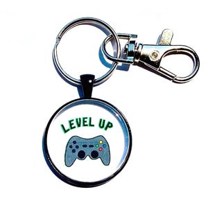 Handmade Gamer Keychain – Glass Tile, Hand Drawn Controller