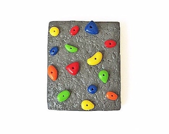 Rock Climbing Wall Magnet - Rock Wall Magnet - Indoor Rock Climbing Magnet - Rock Climbing Gift - Fridge Magnet - Bouldering Magnet