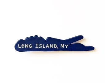 Long Island Magnet - New York Magnet - Long Island Gift - Map Magnet - Long Island NY - Polymer Clay Magnet - Long Island Map