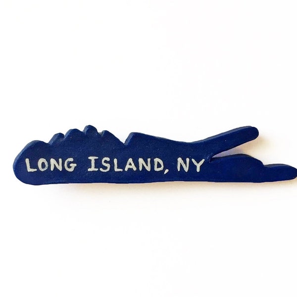 Long Island Magnet - New York Magnet - Long Island Gift - Map Magnet - Long Island NY - Polymer Clay Magnet - Long Island Map