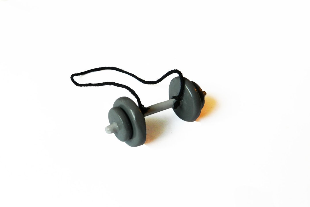 Barbell Ornament Fitness Ornament Personal Trainer Gift Polymer Clay