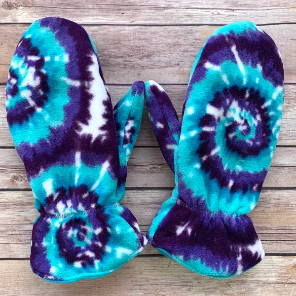 Tie Dye Fleece Mittens