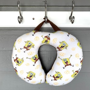 Kids/Adults Travel Neck Pillow/Eye Mask - Spongebob Square Pants (Sold Separately)