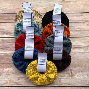 Handmade Knit Scrunchie: Soft Acrylic Hair Tie