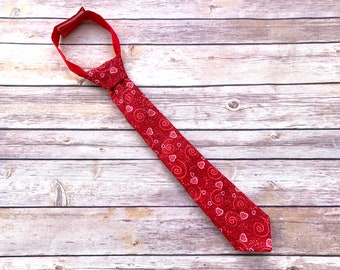 Valentine Red Hearts Necktie/Bow Tie