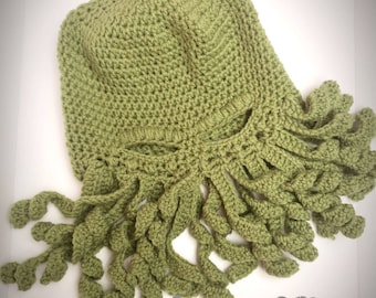 Cthulhu Crochet Beanie Handmade