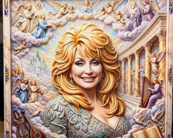 Dolly Parton [RIP] custom UV canvas print 8x8"