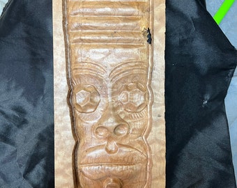 Original tribal tiki mask CNC figured maple