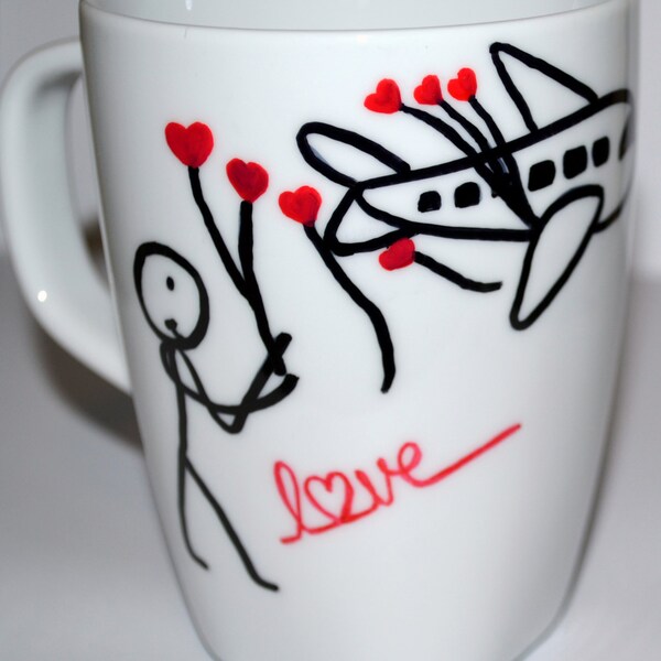 Long distance relationship miss you mug 10 oz - Love or Best Friend - Can be personalized