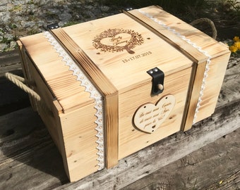 Large Personalized Wedding Box - Wedding Keepsake Box - Wedding Gift - Wedding Memory Box - Wedding Chest