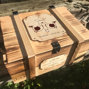 Memorial box for star child with engraving / gift box / storage box / wooden box / wooden box / gift for star child image 1