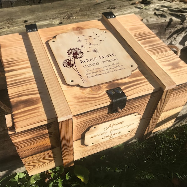 Wooden box with engraving / Funeral box personalized / Wooden box with engraving / Gift for mourners / Mourning gifts / Wooden box