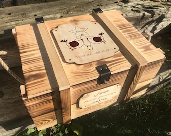 Memorial box for star child with engraving / gift box / storage box / wooden box / wooden box / gift for star child