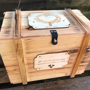 Memory box, personalized with engraving, motif, text for special occasion / gift box / wedding box / birth or christening box / storage box image 9