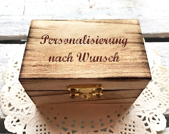 Memory box, personalized with engraving, motif, text for special occasion / gift box / wedding box / birth or christening box  / storage box