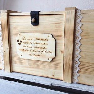 Memory box, personalized with engraving, motif, text for special occasion / gift box / wedding box / birth or christening box / storage box image 5