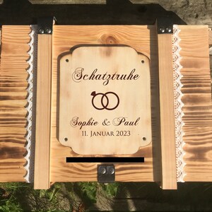 Große Kartenbox zur Hochzeit mit Lebensbaum / Erinnerungskiste Hochzeit/ Hochzeitsgeschenk / Erinnerungsbox zur Hochzeit / Holzkiste Bild 6