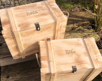Large XXL memory boxes personalized with name - Large XXL memory boxes - Large memory boxes personalized with name