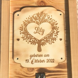Large wooden sign with personal engraving / wooden door sign / name plate / personalized wooden sign