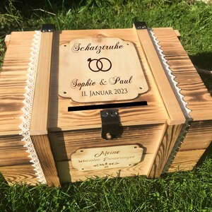 Große Kartenbox zur Hochzeit mit Lebensbaum / Erinnerungskiste Hochzeit/ Hochzeitsgeschenk / Erinnerungsbox zur Hochzeit / Holzkiste Bild 5